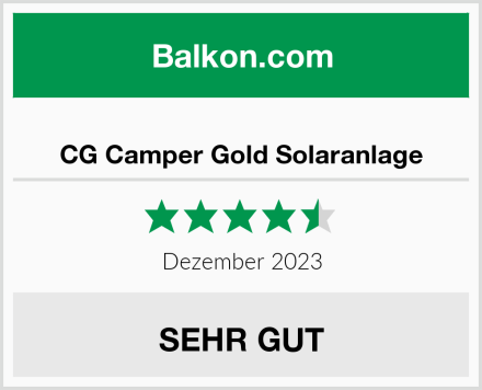  CG Camper Gold Solaranlage Test