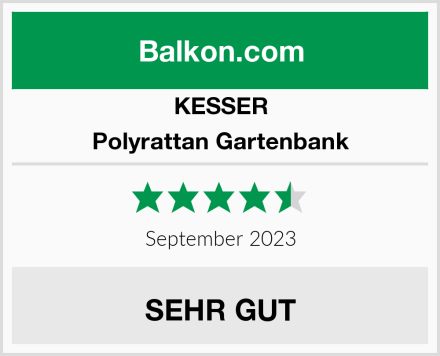 KESSER Polyrattan Gartenbank Test