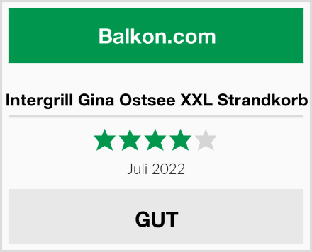  Intergrill Gina Ostsee XXL Strandkorb Test