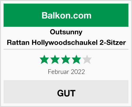 Outsunny Rattan Hollywoodschaukel 2-Sitzer Test