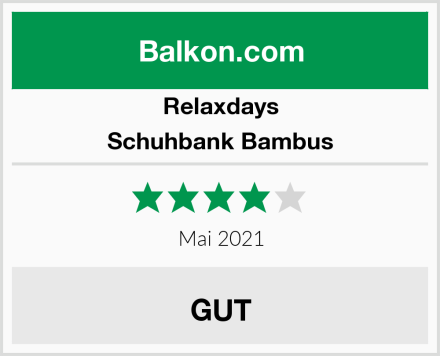 Relaxdays Schuhbank Bambus Test