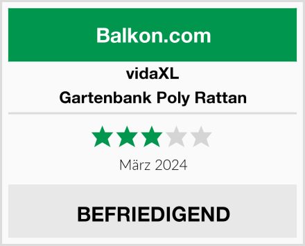 vidaXL Gartenbank Poly Rattan Test