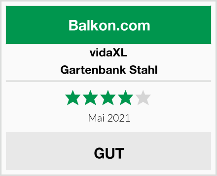vidaXL Gartenbank Stahl Test