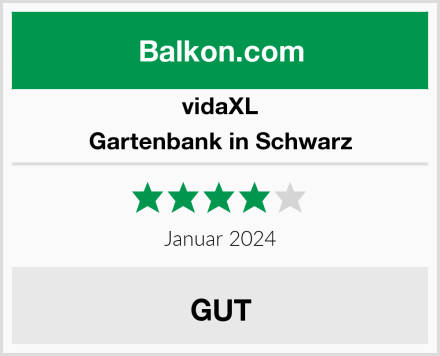 vidaXL Gartenbank in Schwarz Test