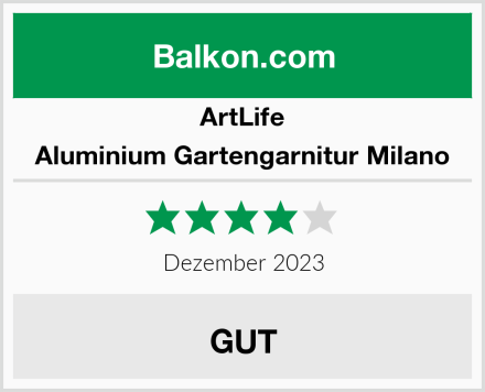 ArtLife Aluminium Gartengarnitur Milano Test