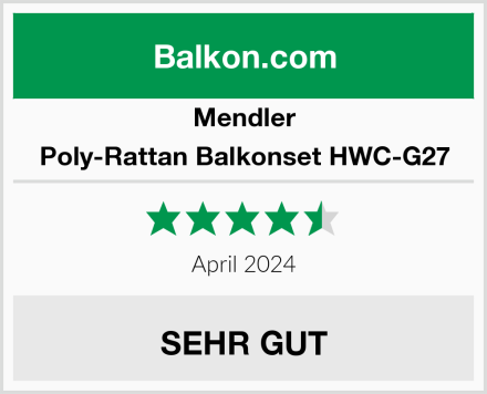 Mendler Poly-Rattan Balkonset HWC-G27 Test
