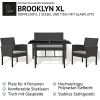  SVITA Brooklyn XL Rattan Balkon Möbel Set